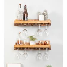 Rustic Wall Mounted Wine Rack And Wine