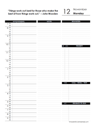 printable daily planner template