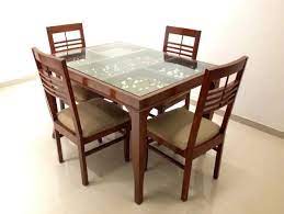 Vista 4 Seater Glass Top Dining Table