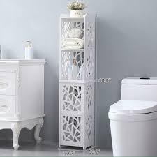 A corner bathroom storage unit or cabinet can work well in smaller bathrooms, and a narrow storage cabinet is equally effective when space is at a premium. Tall Corner Bathroom Cabinet Tower Shelf Side Toilet Storage Organizer White Medicine Cabinets Louisville Kentucky Facebook Marketplace