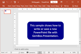 Create And Write Powerpoint File From C Vb Net Applications