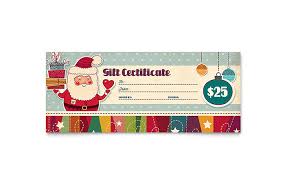 retro santa gift certificate template