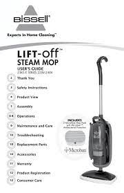 bissell lift off steam mop user guide