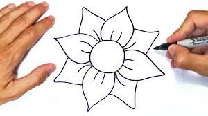 how to draw a flower step by step