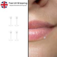 invisible lip labret clear plastic