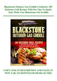 blackstone outdoor gas griddle cookbook