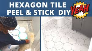 hexagon l stick vinyl tile install