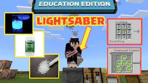 lightsaber in minecraft education