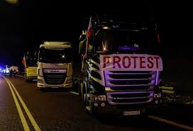 ukraine as polish truckers protest