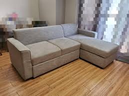 pre owned hamilton l shaped sofa bed
