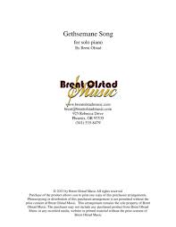 gethsemane song sheet