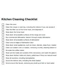 12 sle kitchen cleaning checklist
