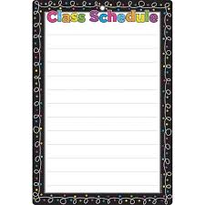 Smart Poly Chalk Dots With Loops Class Schedule Chart W Grommet 10ct