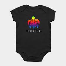 Unisex Cotton T Shirts Simple Colorful Turtle Tee