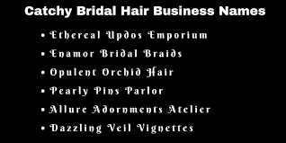 bridal hair business names ideas
