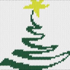 Knitting Motif And Knitting Chart Christmas Tree With Star