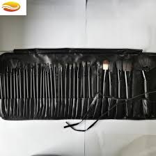 leather pouch make up brush set