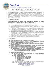norfolk residential plan review checklist