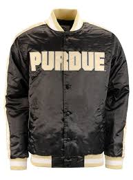Purdue Starter O Line Varsity Satin Jacket Purdue Sweatshirts Jackets Purdue Team Store