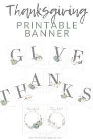 free printable thanksgiving banner