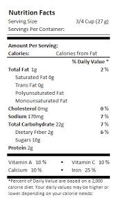 lucky charms nutrition facts