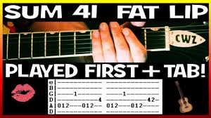 sum 41 fat lip guitar s lesson