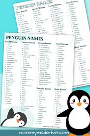 100 of the best penguin names