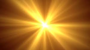 golden center light rays stock