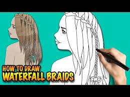 Easy drawing guides > easy , landscape , other > how to draw a waterfall. Huzzaz How To Draw Waterfall Braids Easy Step By Step Drawing Lessons For Kids