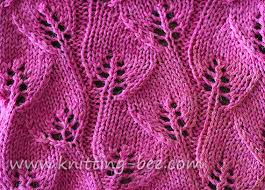 trailing leaves knitting sch pattern