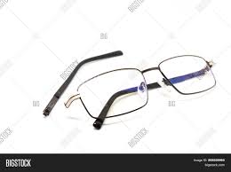 Whether you scratched the lense, lost a screw, or broke the bridge, you can repair your eyeglasses yourself to hold you over until. Broken Glasses On Image Photo Free Trial Bigstock