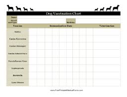 Detailed Printable Puppy Shot Record Chart Puppy Shot Record