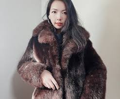 Antique Leather Bear Fur Fur Coat Coat