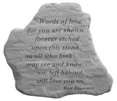Memorial Stone Words Of Love For You