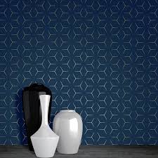 Great savings free delivery collection on many items. Amazon Com Metro Illusion Geometric Wallpaper Navy Blue And Gold Wow005 Home Improvement