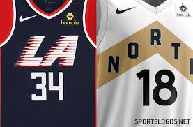 Houston astros kansas city royals los angeles angels los angeles dodgers miami marlins in addition to la city jerseys, the assortment at fansedge offers clippers city tees and sweatshirts for all you hometown heroes. Raptors Clippers Unveil New City Edition Uniforms Sportslogos Net News