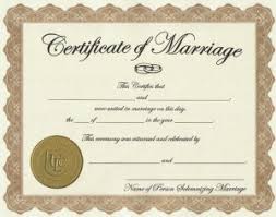 Blank Wedding Certificate Templates Printable Birthday Certificates