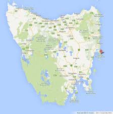 wineglass bay on map of tasmania
