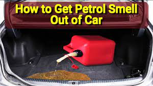 how to remove petrol smell out of a car