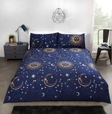 Celestial Moon Stars Duvet Bedding Set