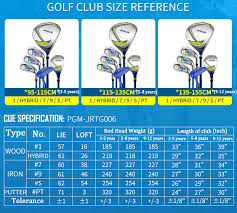 Pgm Nsr 3 12 Years Old Kids Golf Club Set For 95 155cm