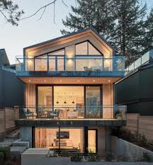 wood siding protects this modern house