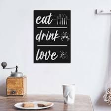 Eat Drink Love Kitchen Decor Funny