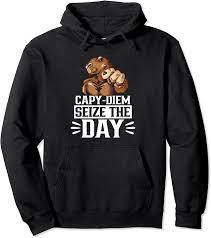 Capy-Diem: Seize The Day Rodent Capybara Capybaras Animal Pullover Hoodie :  Clothing, Shoes & Jewelry - Amazon.com