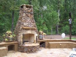 outdoor fireplace on a budget