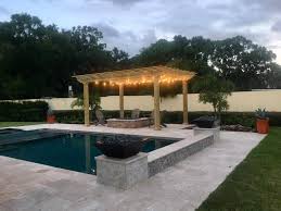 Outdoor Pergola With Fire Pit My