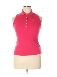 Details About Lacoste Women Pink Sleeveless Polo 46 Eur