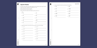Square Roots Worksheets Number