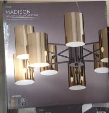 Next Madison 10 Light Pendant Fitting Brass Finish Ceiling Light Chandelier