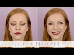 gold eye berry lip makeup tutorial